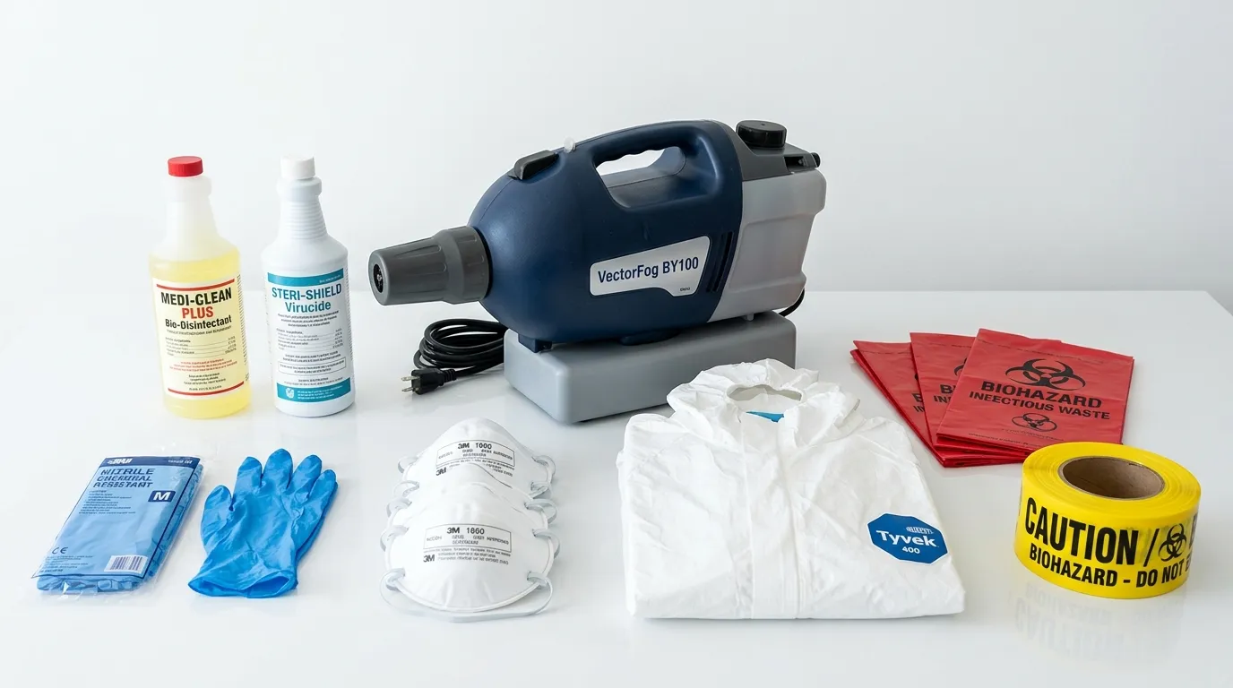 Professional biohazard remediation crew working in Waikiki